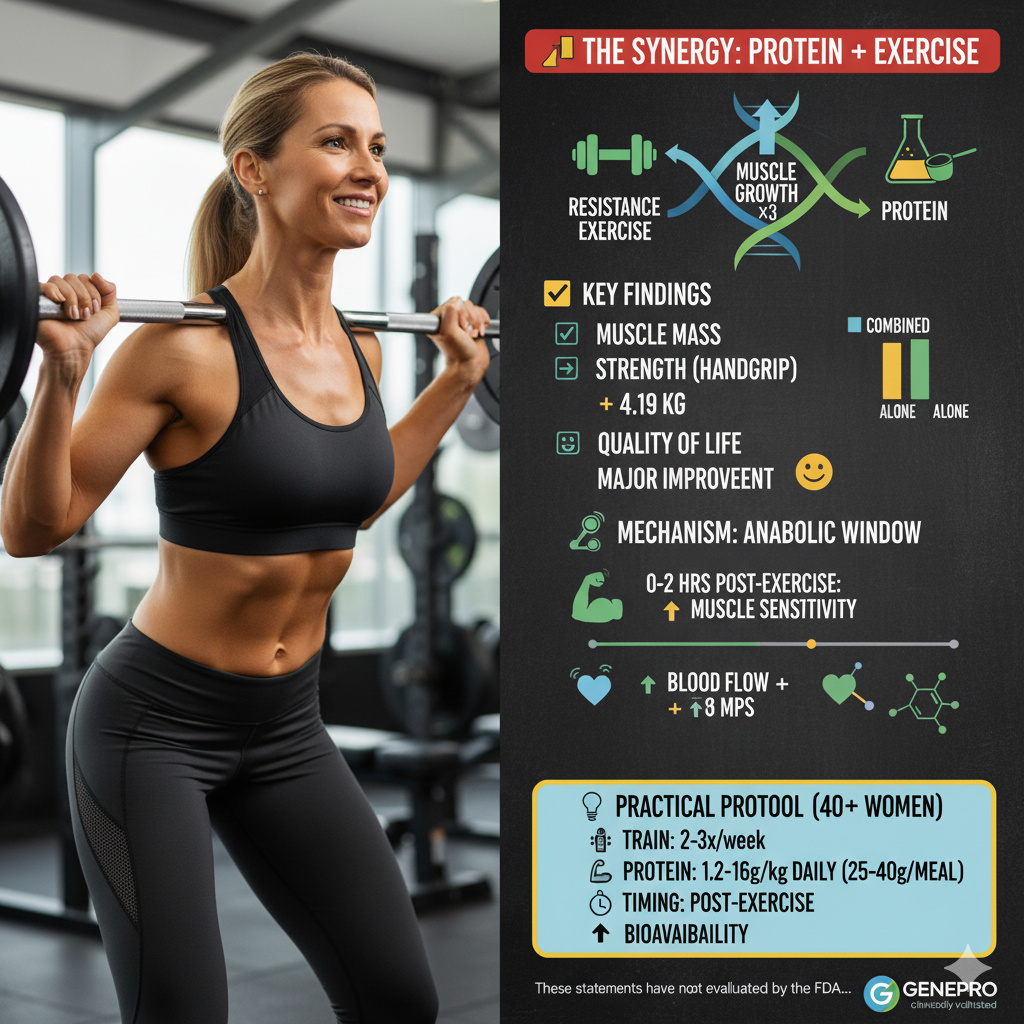 Protein and Exercise Synergy: Meta-Analysis of 854 Participants