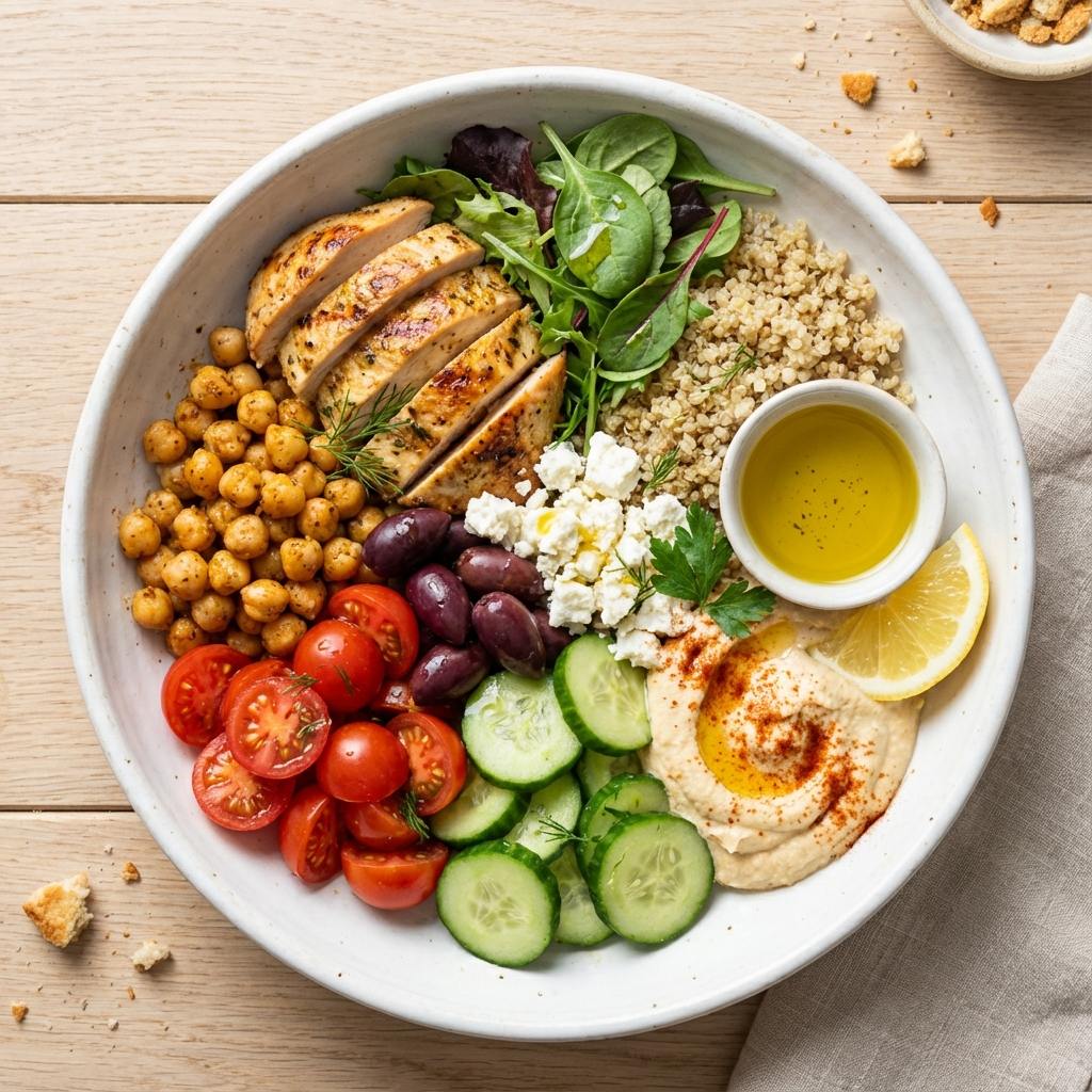 Mediterranean Protein Power Bowl (48g Protein)