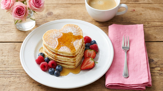 Heart-Shaped Protein Pancakes Recipe: 30g Protein Fun Breakfast