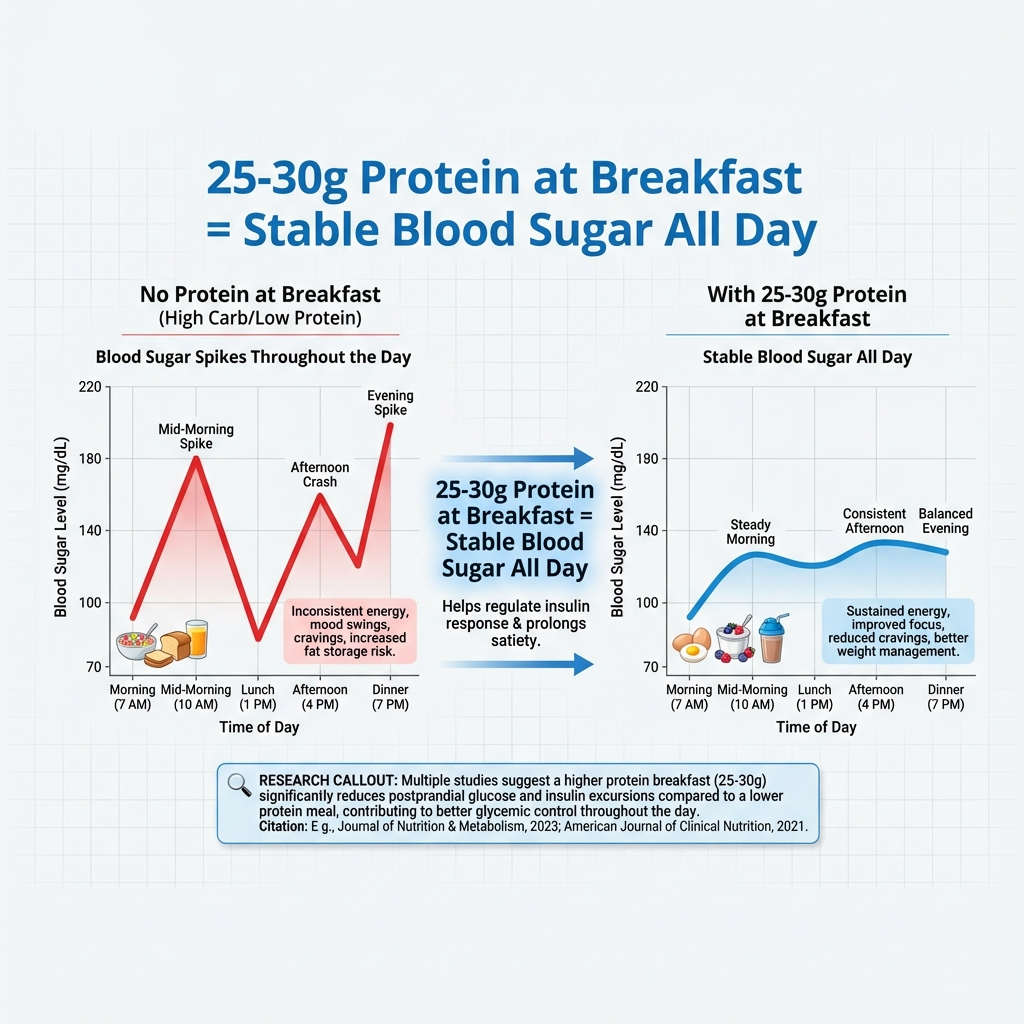 How Breakfast Protein Stabilizes Blood Sugar During Menopause