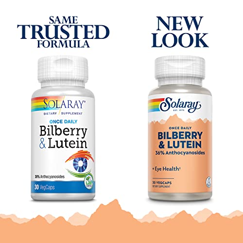 SOLARAY One Daily Bilberry and Lutein Supplement, 160 mg 30 Count