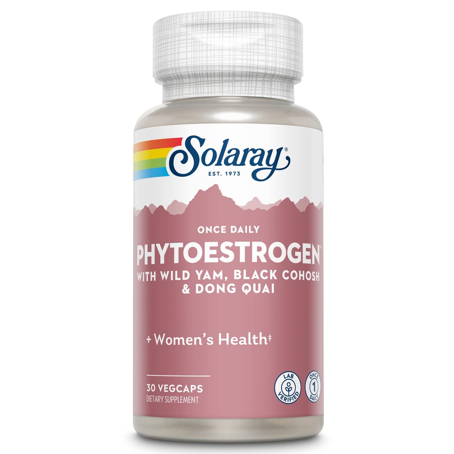 SOLARAY PhytoEstrogen Menopause Supplements with Wild Yam, Black Cohosh and Dong Quai - Phyto Estrogen Pills for Perimenopause and Menopause Support, Vegan, 60-Day Guarantee