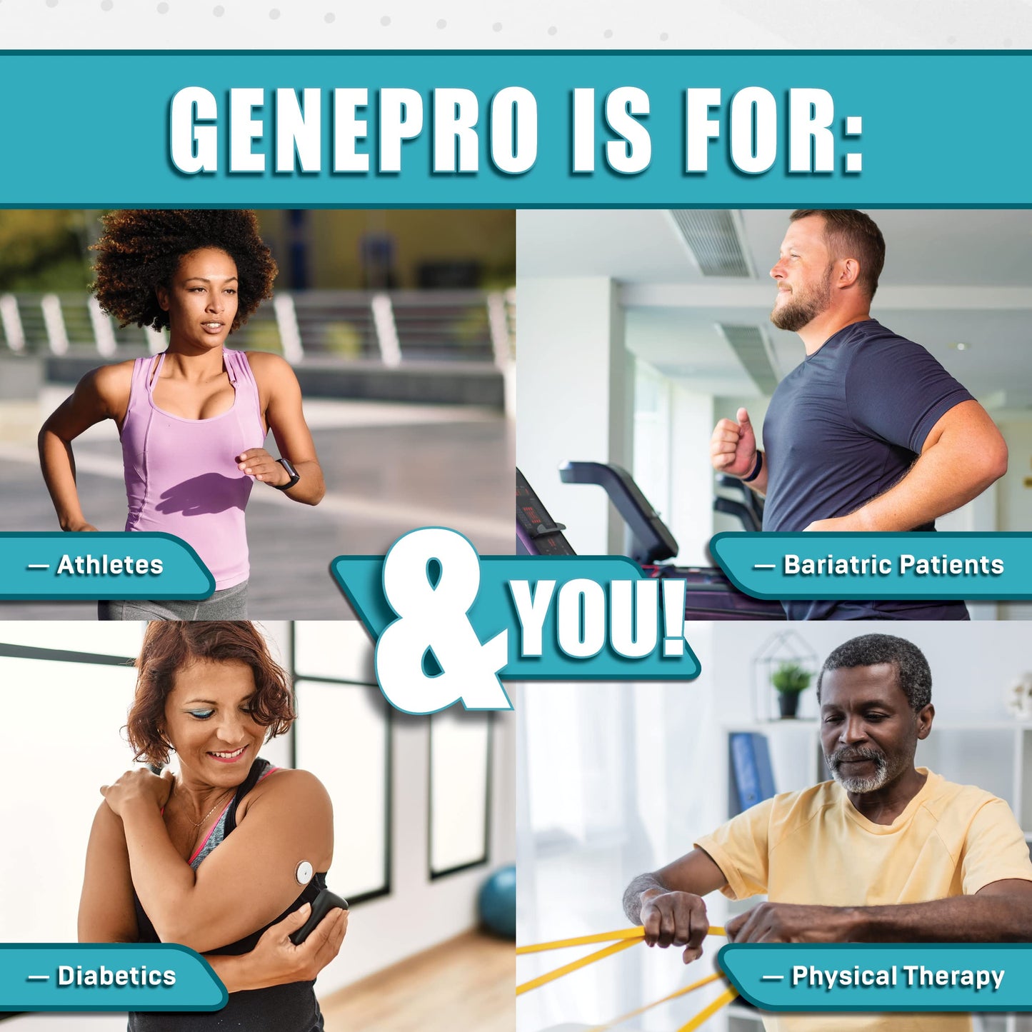 Genepro Unflavored Protein Powder - New Formula - Lactose-Free, Gluten-Free, & Non-GMO Whey Isolate Supplement Shake